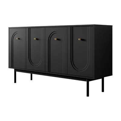 Produktbild von Kommode LIBERTY 4D Schwarz auf holzbeinen