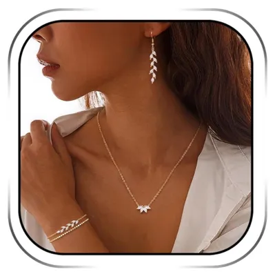 Immagine prodotto di Elegante set di gioielli dorati da donna