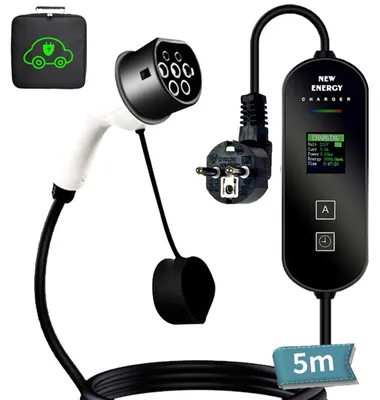Productafbeelding van EV Laadpaal - EV Lader - Elektrische Oplader - Mobiele Lader - Laadstation - 3,6 kW Vermogen