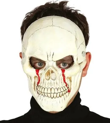 Produktbild von Skelett Halbmaske Skelettmaske Totenkopf Schädel