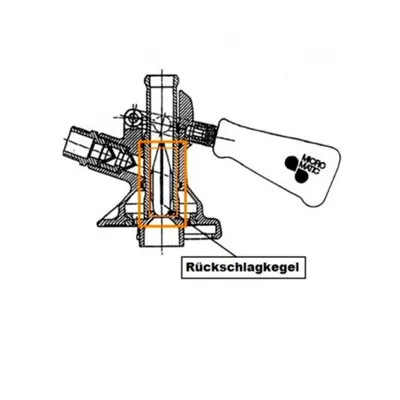 Produktbild von Rückschlagkegel für Keg - Verschluss (Hiwi und Micro Matic)
