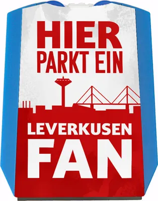 Produktbild von Hier parkt ein Leverkusen Fan Parkscheibe in Rot Weiß