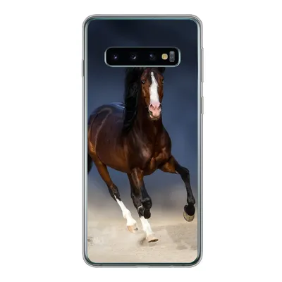 Produktbild von MuchoWow® Handyhülle Schutzhülle Hülle für Samsung Galaxy S10 Pferde - Tiere - Sand Silikon Softcase Handy Hülle - Handytasche