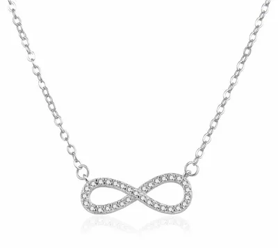 Produktbild von Charmante silberne Infinity-Halskette AGT-N026W