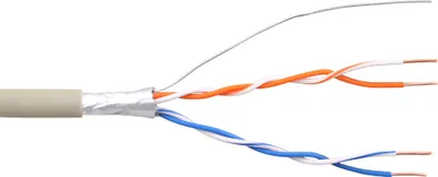 Imagen del producto de Cable telefónico InLine® 69980C, de 4 conductores, 2x2x0,6 mm, para instalación, bobina de 25 metros