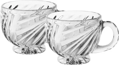 Produktbild von 2pcs Kaffeetasse glas, transparrent, 200ml Latte Gläser