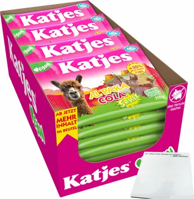Produktbild von Katjes Al Paka Cola Sauer (16x210g Beutel) + usy Block