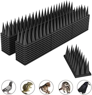 Produktbild von PromoHome® Vogelschreckstifte Set – 20-teilige Taubenabwehr für Außen, schwarz, 28x4x3 cm