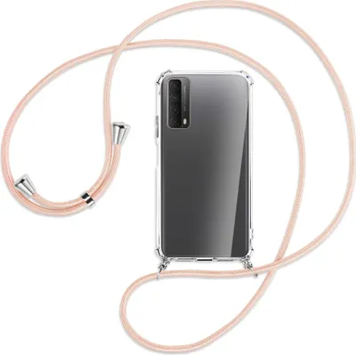Produktbild von Handykette Backcover-Schutzhülle mit Band (Metall goldfarben) für Huawei P smart 2021 - schwarz