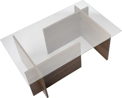 Immagine prodotto di Skye Decor, Vetrino - Walnut, tavolini, noce, vetro, 105 x 40 x 65 cm