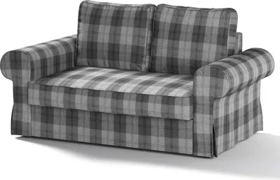 Produktbild von Dekoria Bezug für Backabro 2-Sitzer Sofa ausklappbar, grau-anthrazit, Bezug für Backabro 2-Sitzer Sofa