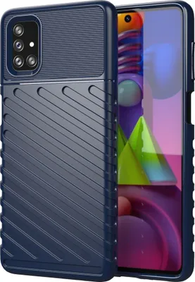 Produktbild von Mobigear Groove  Samsung Galaxy M51 Hülle Flexibles TPU Backcover - Blau