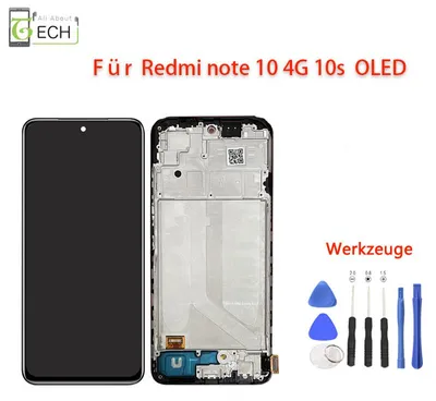 Produktbild von Für Xiaomi Redmi Note 10 / 10s 4G LCD Display (OLED) mit Rahmen 5600020K7B00