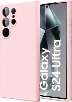 Produktbild von Conie TPU Schutzhülle für Samsung Galaxy S24 Ultra Tasche Case Cover Bumper Silikon Mikrofaser Inlay Hülle in Rosa matt