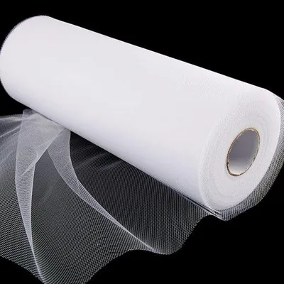 Image de Ruban de table blanc en polyester, 30 cm x 91,5 m, en rouleau décoratif pour les mariages, les fêtes, les anniversaires et Noël.