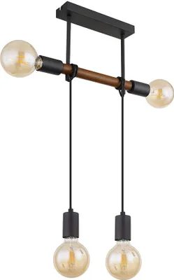 Produktbild von Hängeleuchte, 4 Flammig, Höhenverstellbar, Holz, L 39 cm