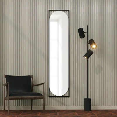 Produktbild von Skye Decor, Henri - Black, Spiegel, 100 % MDF, Schwarz, 40 x 167 cm