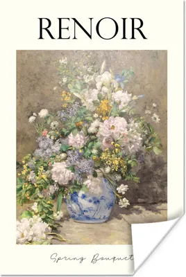 Produktbild von MuchoWow® Poster Gemälde - Renoir - Frühlingsstrauß 80x120 cm - Papierdruck
