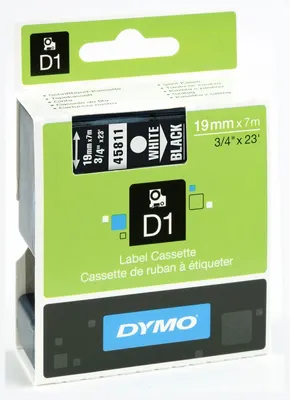 Immagine prodotto di Dymo Esselte - Nastro laminato - Nero, bianco - Rotolo (1,9 cm x 7 m) - 1 rotolo/i - per DYMO 1000, LabelMANAGER 200, 300, 350, 450, 9000, PC, LabelPOINT, LabelWriter EL60, SE300 (S0720910)