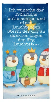 Produktbild von Mr. & Mrs. Panda Strandtuch Winterzeit Heilige drei Könige Design - Eisblau - Geschenk, Weihnachten, Handtuch, Heiligabend, Weihnachtsmann, sporthandtuch, Sport, Winter