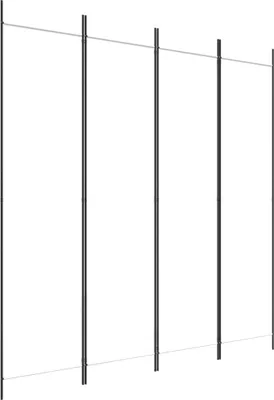 Immagine prodotto di paravento 4 pezzi in tessuto bianco 200x200 cm