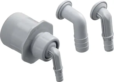 Produktbild von HAAS Schlauchnippel DN 50, mit 3 x Tülle Ø 11, Ø 14, Ø 20 mm, Geruchsverschluss und Rückstausicherung Typ 5014