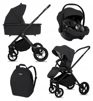 Zdjęcie produktu dla BabyLux® Wózek Dziecięcy 3w1 BOLDO Spacerówka Gondola Lekki Składany Zestaw, Fotelik Samochodowy I-Size, 4 Pozycje Oparcia, Torba i inne Akcesoria