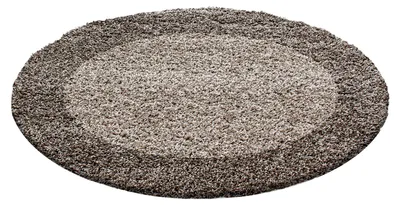 Obrázok produktu pre Carpetsale24 Vysoký Chlup Shaggy Koberec s Lemováním Moderní Design M?kký a Hebký do Obývacího Pokoje i Ložnice, Velikost: 160 cm kulatý