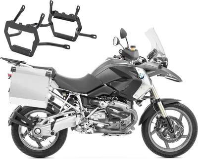 Produktbild von Set Alukoffer + Kofferträger passend für BMW R 1200 GS 04-12 / Adventu