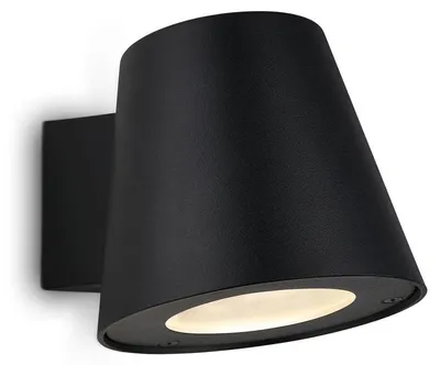 Immagine prodotto di BRILONER NEAPEL Lampada da parete per esterni a LED, protezione dagli spruzzi d'acqua IP44, luce bianca neutra, nero, 9,5 x 11 x 14 cm