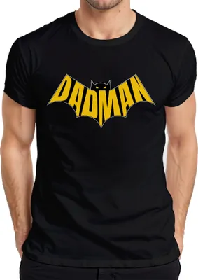 Obrázek produktu pro Dadman netopýří muž motiv Den otců dárek otec superhrdina zločinec bojovník táta hrdina pánské tričko, černá, XL