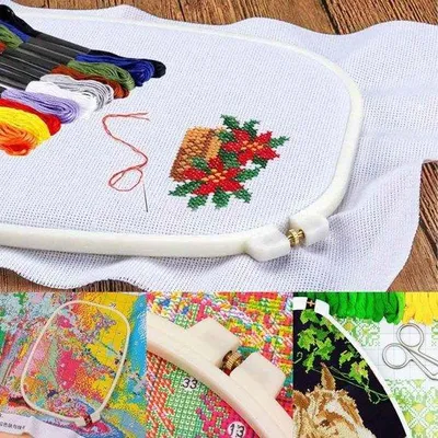 Immagine prodotto di Set telaio da ricamo, versatile, 4 pezzi, pratico
