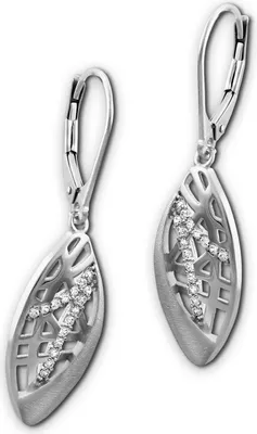 Produktbild von SilberDream weiß Ohrringe Oval Zirkonia Damen 925 Silber Ohrhänger SDO4318W