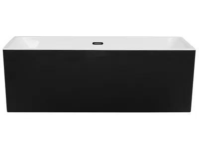 Obrázok produktu pre BELIANI Voľne stojaca vaňa čierna biela 170 x 81 cm obdĺžnikový tvar pre 1 osobu moderný štýl kúpeľňa