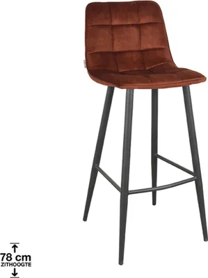 Produktbild von LABEL51 – Barhocker Jelt – 45 x 48 x 107 cm – Rost