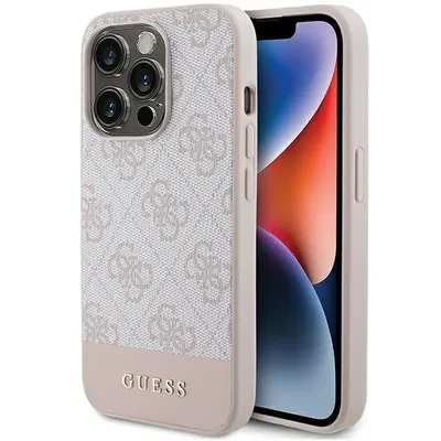 Produktbild von Guess 4G Stripe Collection Hülle Für Iphone 15 Pro - Rosa