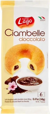 Produktbild von Gastone Lago Ciambelle mit Schokofüllung, 3er Pack (3 x 240 g)