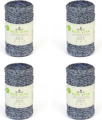 Image de 4 pelotes de DMC Eco Vita 4 Multico – 80 % de coton recyclé et 20 % de polyester (couleur 177)
