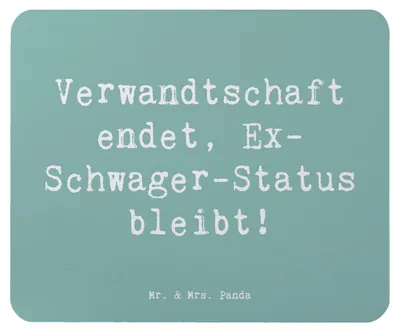 Produktbild von Mr. & Mrs. Panda Mauspad Spruch Ex-Schwager Erinnerung - Meeresbrise - Geschenk, familiäre Beziehung, laptop, Mousepad, Beziehungsende, Geschenke, Verwandtschaft, pc