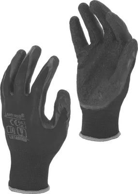 Produktbild von Latexhandschuhe Schwarz L212210P, 12 Paar, "10", Ce, Lahti