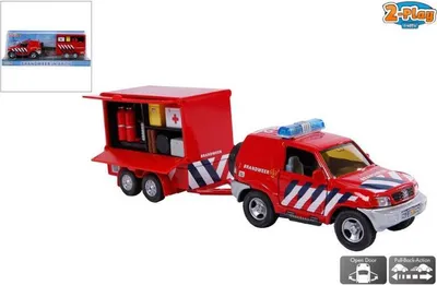 Produktbild von Speelgoed 521557 - Auto Brandweer mit Anhanger, Mehrfarbig