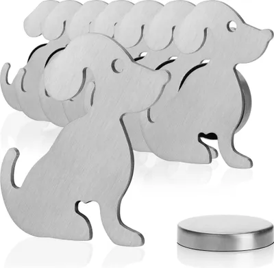 Produktbild von com-four® 8x Tischdeckenbeschwerer - Tischtuchgewichte aus Edelstahl - magnetische Tischtuchklammer - ca. 50 g