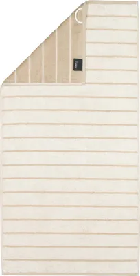 Produktbild von Handtuch - 50 x 100 cm - Creme - Beige - Baumwolle - Streifen