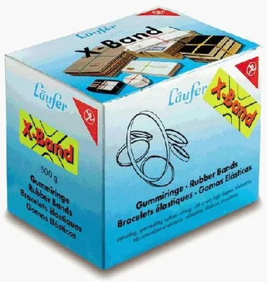 Produktbild von Gummibänder X-Band 80x11mm/50mm bunt sortiert 500g