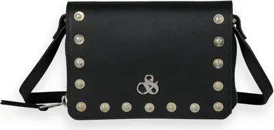 Produktbild von SCOTCH & SODA Leder Geldbörse Umhängetasche Crossbody Wallet Black schwarz