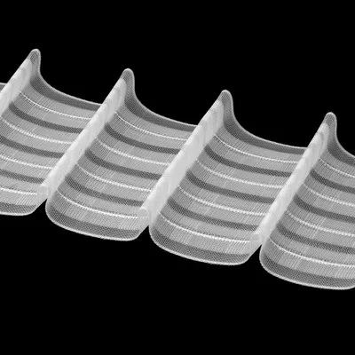 Obrázek produktu pro Záclonová stuha 10 m, tužkové záhyby, průhledná – 100 mm, 1:1,5, řasicí stuha, záhybová stuha