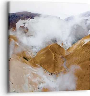 Produktbild von Bild auf Leinwand - Leinwandbild - Einteilig - Berge Wolken Landschaft - 30x30cm - Wand Bild - Wanddeko - Wandbilder - Leinwanddruck - Bilder - Wanddekoration - Leinwand bilder - AC30x30-4711
