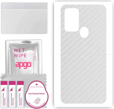 Produktbild von apgo Rückseite Schutzfolie, Skin, kompatibel mit ZTE Blade A53 Pro, Hinten Displayschutzfolie aus Vinylfolie, kratzfest, einfache Montage - Transparenter Kohlenstoff