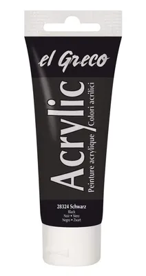 Produktbild von KREUL el Greco Acrylic, 75 ml, Schwarz, Tube, Wasserfest