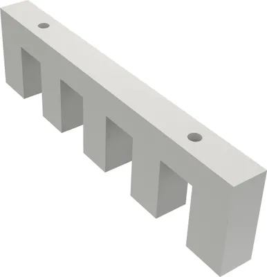 Produktbild von Interdeco Deckenträger mit Abstand 1 cm / Deckenhalterung für Gardinenstangen 14 x 35 mm, 4-läufig Weiß, Typ Smartline
